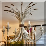 L21. Wildwood painted wheat sheaf chandelier.